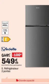 Vedette Réfrigérateur 2 portes
