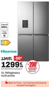 Hisense Réfrigérateur multi-portes