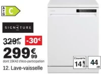 SIGNATURE 12. Lave-vaisselle