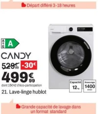 CANDY 21. Lave-linge hublot