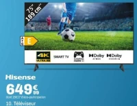 Hisense 10. Téléviseur 75"