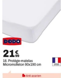Dodo 18. Protège-matelas Micromolleton 90x190 cm