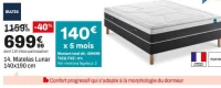 Bultex 14. Matelas Lunar 140x190 cm