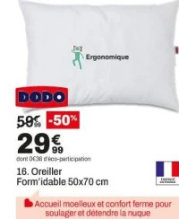 Dodo 16. Oreiller Form'idable 50x70 cm