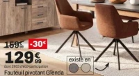 Fauteuil pivotant Glenda