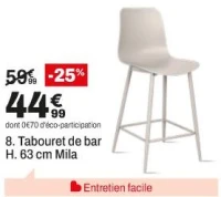 Tabouret de bar Mila