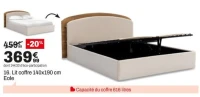 Lit coffre 140x190 cm Eole