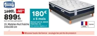 Simmons 15. Matelas Nuit fraîche 140x190 cm
