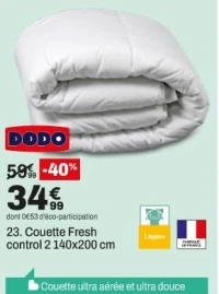 Dodo 23. Couette Fresh control 2 140x200 cm