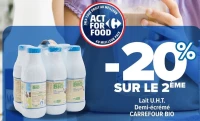 Lait U.H.T. Demi-écrémé CARREFOUR BIO