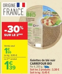Galettes de blé noir CARREFOUR BIO