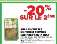 Cuisses de poulet fermier CARREFOUR BIO