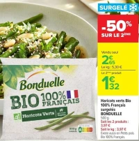 Haricots verts Bio 100% Français surgelés BONDUELLE