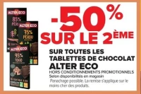 Tablettes de chocolat Alter Eco