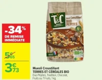 Muesli Croustillant Terres et Céréales Bio