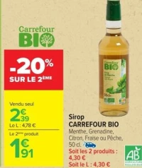Sirop CARREFOUR BIO