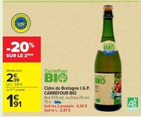 Cidre de Bretagne I.G.P. CARREFOUR BIO