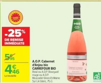 A.O.P. Cabernet d'Anjou bio CARREFOUR BIO