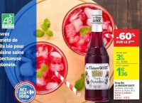 Sirop Bio LA MAISON GUIOT Grenadine, Citronnade, Menthe ou Orgeat