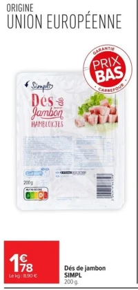 Dés de jambon SIMPL