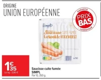 Saucisse cuite fumée SIMPL