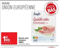 Épaule cuite standard SIMPL