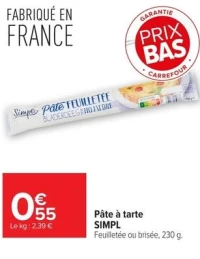 Pâte à tarte SIMPL