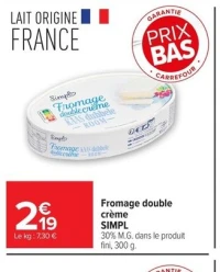 Fromage double crème SIMPL