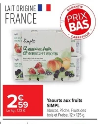 Yaourts aux fruits SIMPL