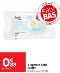 Lingettes bébé SIMPL