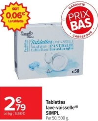 Tablettes lave-vaisselle SIMPL
