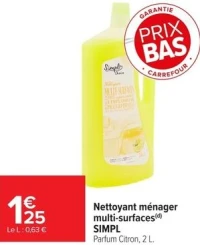 Nettoyant ménager multi-surfaces SIMPL