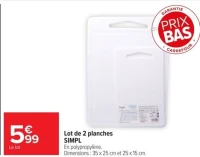 Lot de 2 planches SIMPL
