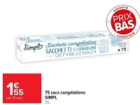 75 sacs congélation SIMPL
