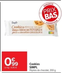 Cookies SIMPL Pépites de chocolat