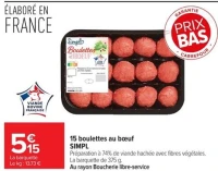 15 boulettes au bœuf SIMPL