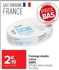 Fromage double crème SIMPL