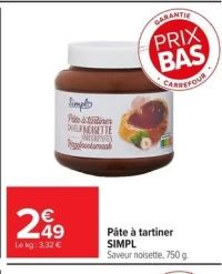Pâte à tartiner SIMPL