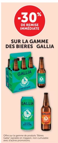 Gamme des bières Gallia