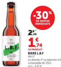 Biere L.B.F IPA 5°