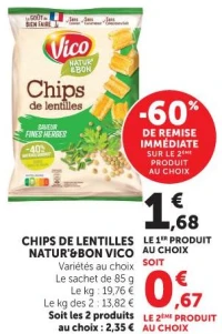 Chips de lentilles Natur' & Bon Vico