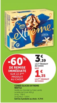Cones glaces extrême Nestlé