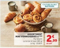 Assortiment mini viennoiseries U