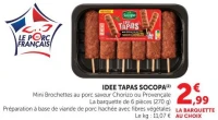 Idée Tapas Socopa Mini Brochettes au porc