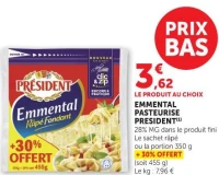 Emmental pasteurisé Président