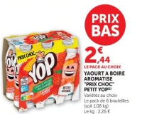 Yaourt à boire aromatisé "Prix Choc" Petit Yop