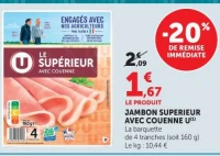 JAMBON SUPERIEUR AVEC COUENNE U