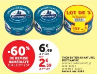 Thon entier au naturel Petit Navire