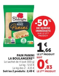 Pain panini La Boulangère