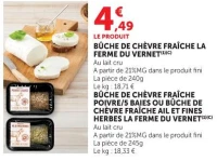 Bûche de chèvre fraîche La Ferme du Vernet